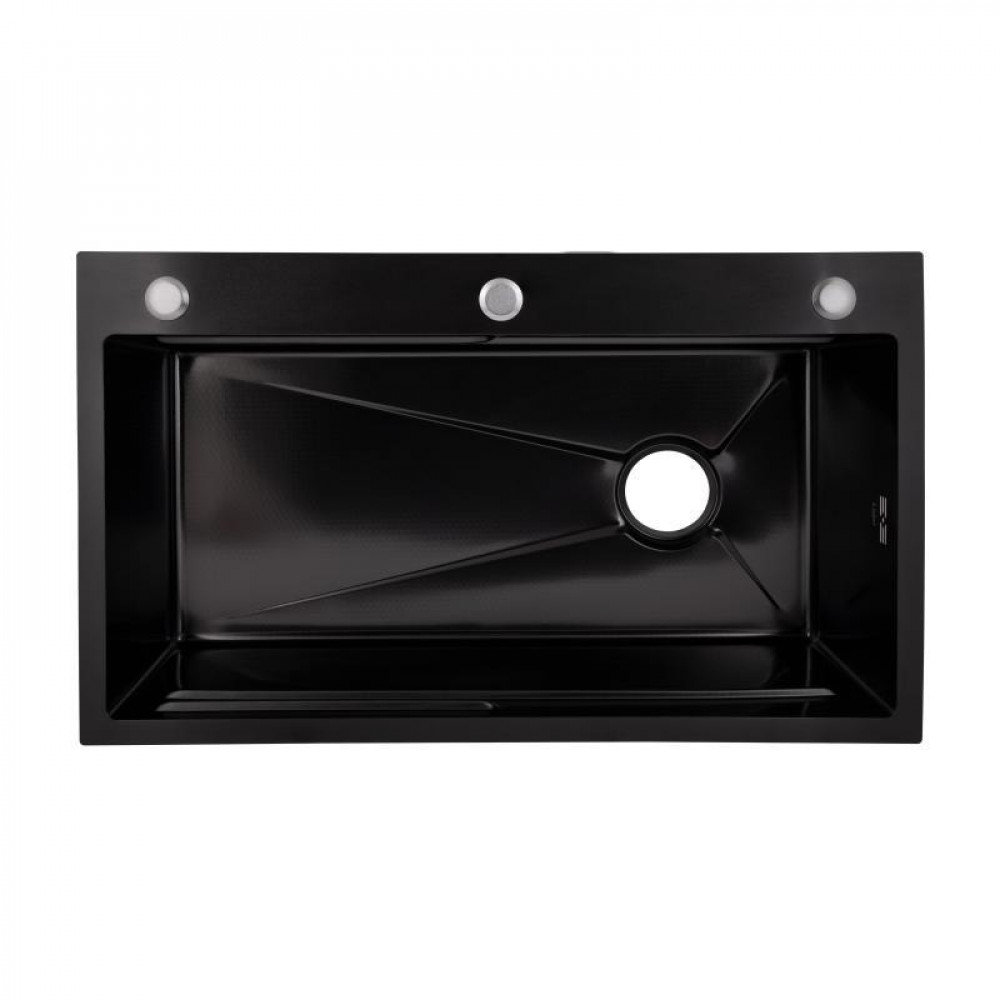 Lidz Handmade H7545B Мийка для кухні інтегрована Decor Black PVD Honeycomb 3,0/1,0 мм LDH7545BDECPVD48373 SD00054497