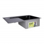 Мийка для кухні інтегрована Lidz Handmade H7849BL крило ліворуч (LDH6545BPVD43623) Brushed Black PVD 3,0/1,0 SD00049748