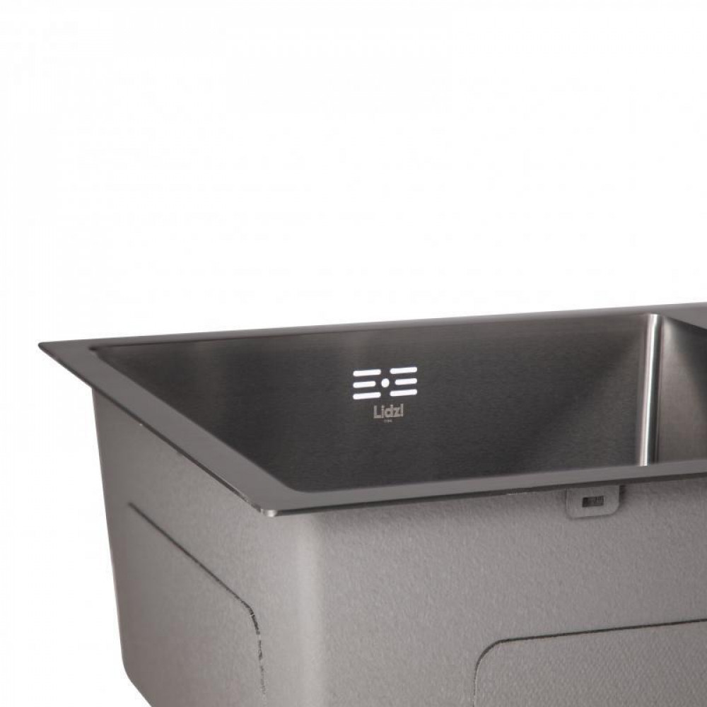 Мийка для кухні з двома чашами інтегрована Lidz Handmade H7843 (LDH7843BPVD45586) Brushed Black PVD 3,0/1,0 мм SD00051710