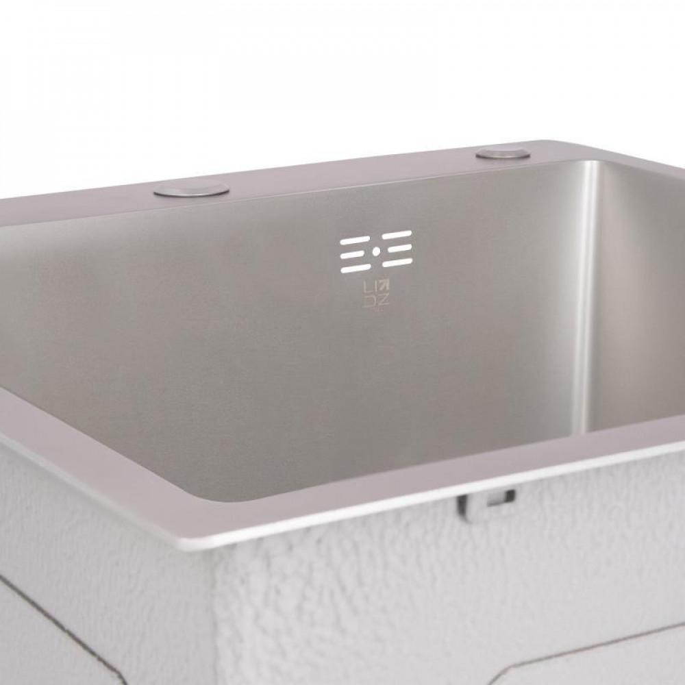 Мийка для кухні інтегрована Lidz Handmade H5050G (LDH5050GPVD43620) Brushed Grey PVD 3,0/1,0 мм SD00049744