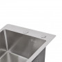 Мийка для кухні інтегрована Lidz Handmade H4050 (LDH4050BRU39258) Brushed Steel 3,0/1,0 мм SD00045362