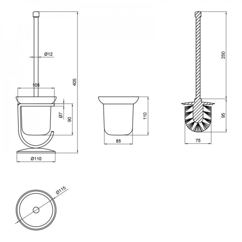 Йоржик Lidz Oreo 0503 підлоговий (матове скло) LDORE0503CRM22324 Chrome SD00028421