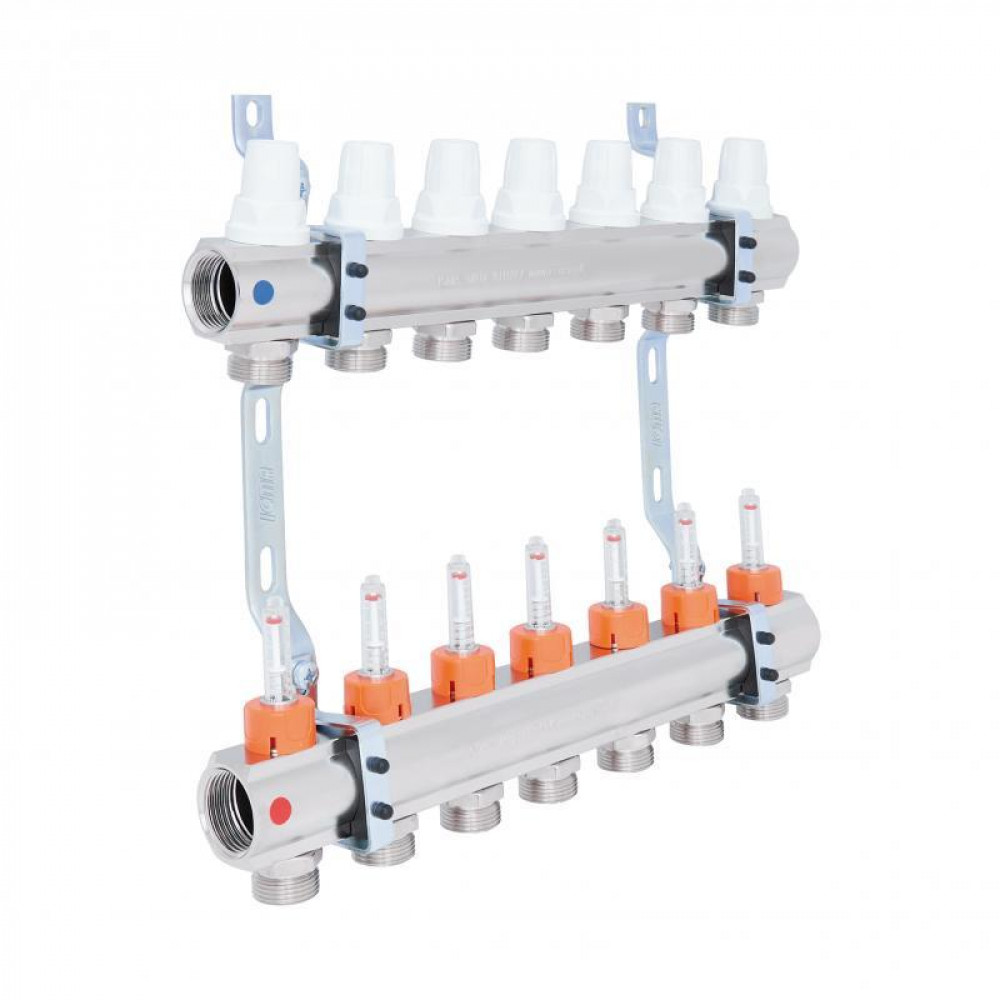 Колектор Icma 1" 7 виходів, з витратомірами №K013 SD00005242