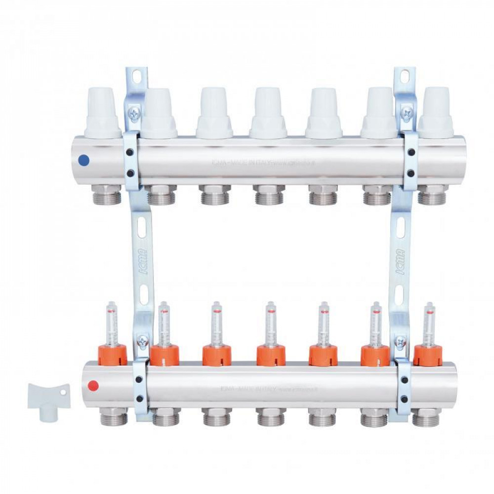 Колектор Icma 1" 7 виходів, з витратомірами №K013 SD00005242