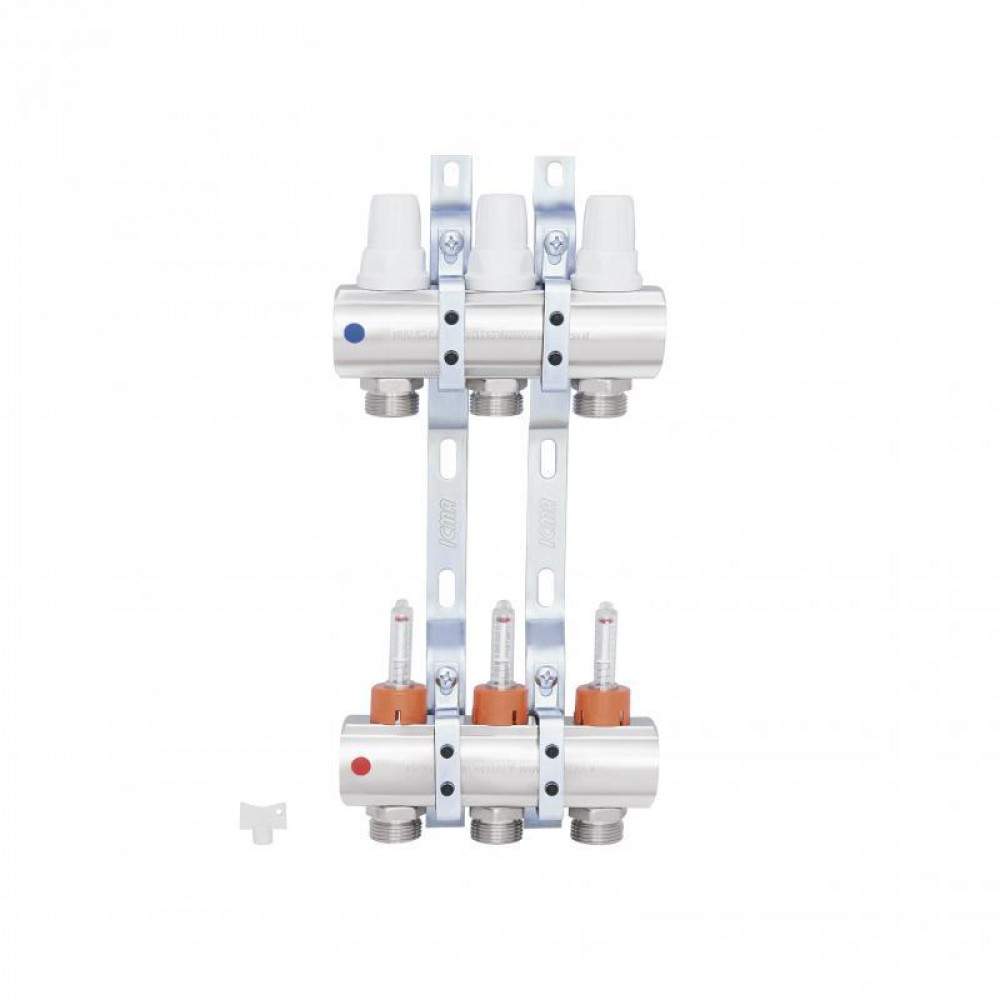 Колектор Icma 1" 3 виходи, з витратомірами №K013 SD00005231