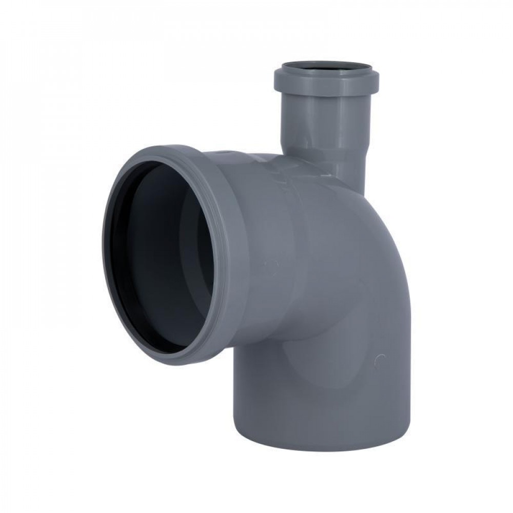 Коліно каналізаційне з відводом TA Sewage 50х110х110, 90° (вгору) SD00005123