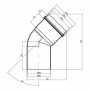 Коліно PPR каналізаційне TA Sewage 50, 45° SD00034417
