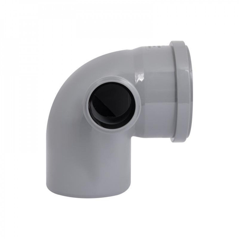 Коліно каналізаційне з відводом TA Sewage 50х110х110, 90° (в ліво) SD00005124