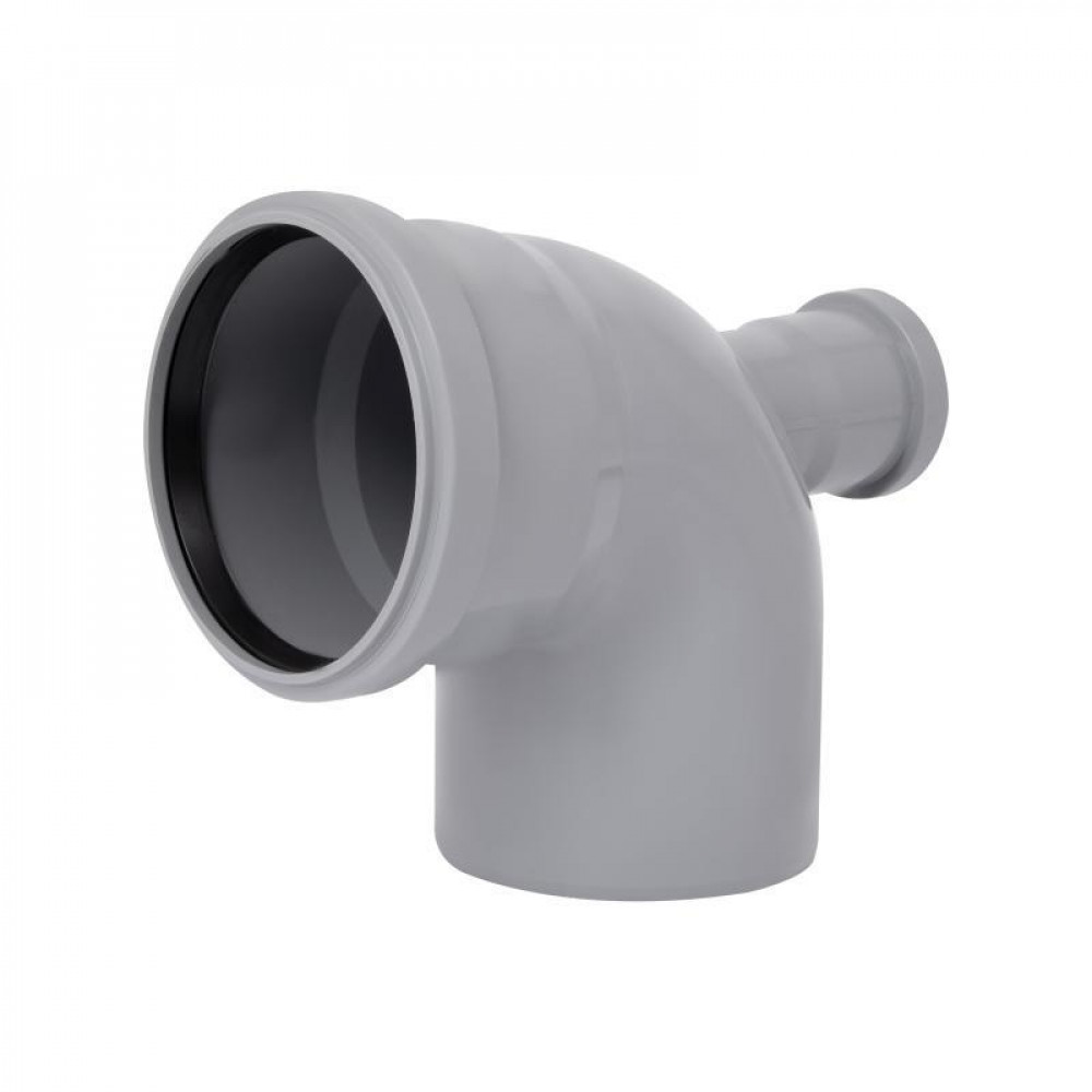 Коліно каналізаційне з відводом TA Sewage 50х110х110, 90° (назад) SD00005125