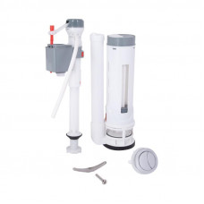 Qtap HY4(Kolibri) комплект арматури для бачка унітаза-моноблок з подвійною круглою кнопкою змиву та клапаном нижньої подачі води,