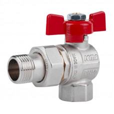 Кран кульовий Icma FAR. ROSSA 1/2" кутовий №361