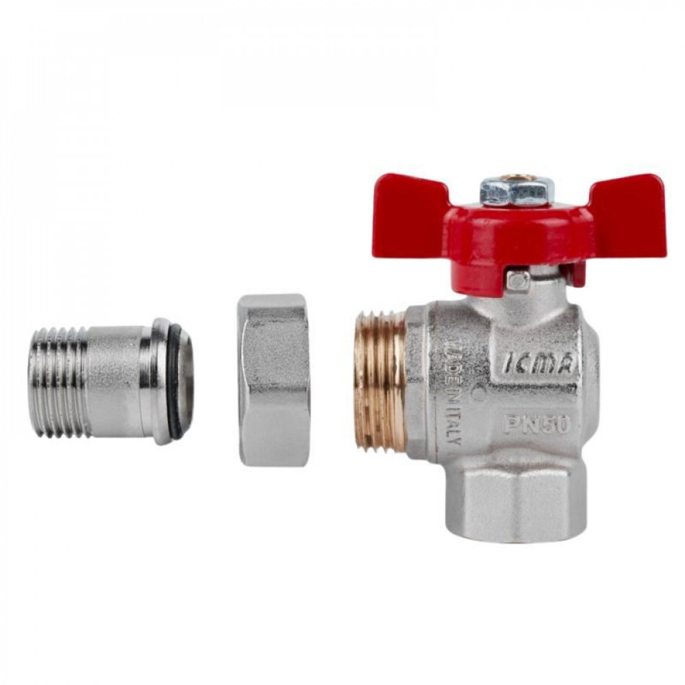 Кран кульовий Icma FAR. ROSSA 1/2" кутовий №361 SD00042357