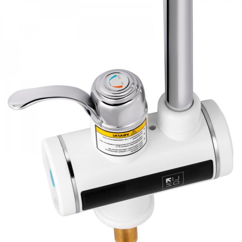 Проточний кран-водонагрівач кухонний для кухні Lidz Warm 058 LDWAR058WCR24985 White / Chrome SD00031082