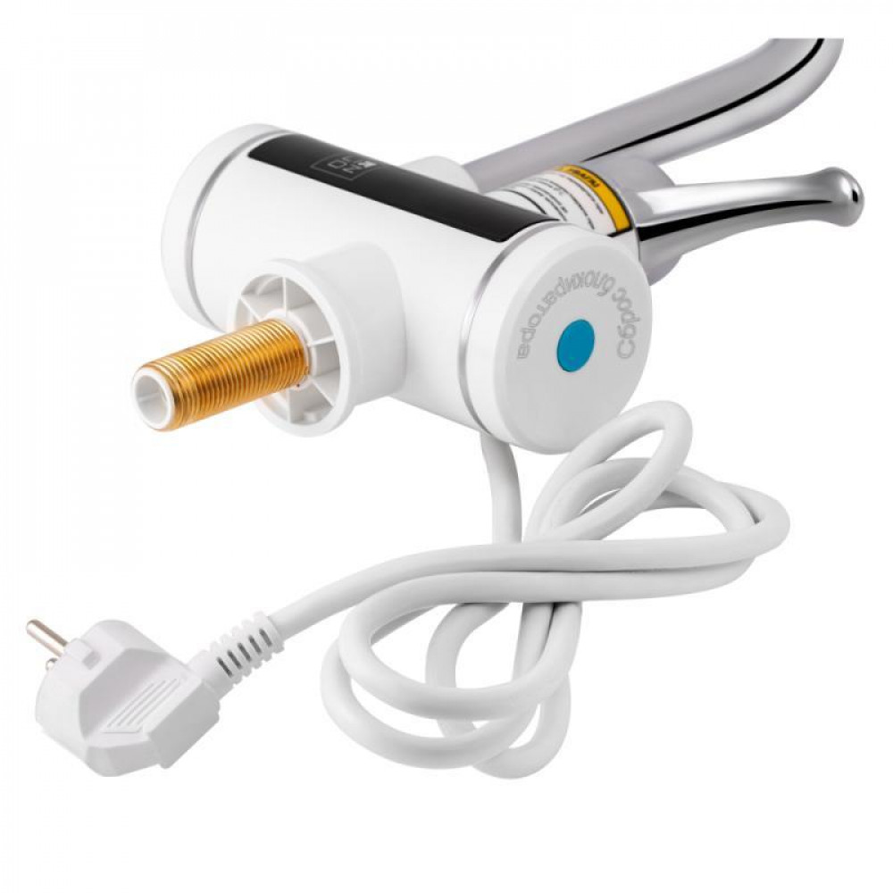 Проточний кран-водонагрівач кухонний для кухні Lidz Warm 058 LDWAR058WCR24985 White / Chrome SD00031082