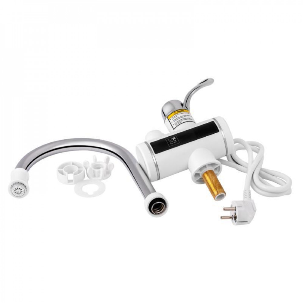 Проточний кран-водонагрівач кухонний для кухні Lidz Warm 058 LDWAR058WCR24985 White / Chrome SD00031082