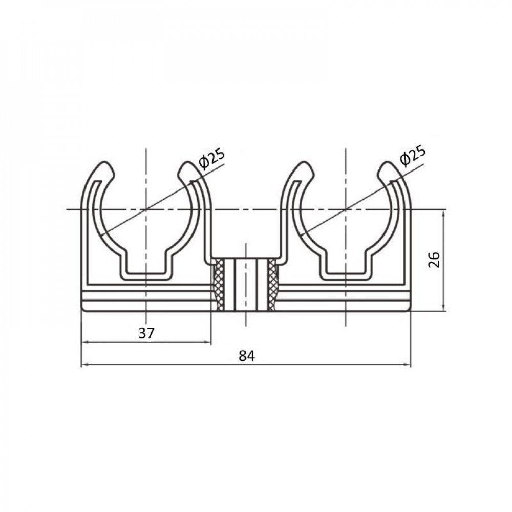 Кріплення PPR Blue Ocean 25 подвійний SD00005806