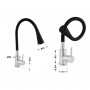 Змішувач для кухні Lidz Aria 015F31 з гнучким виливом (k35) LDARI015F31BNK31872 Black / Nickel SD00037973