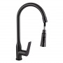 Змішувач для кухні Qtap Vlasta New з висувним виливом QTVLA344GMB45647 Gunmetal Black PVD SD00051771