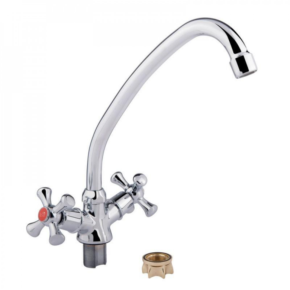 Змішувач для кухні Lidz Lamb 271F двохвентильний LDLAM271FCRM21889 Chrome SD00027986