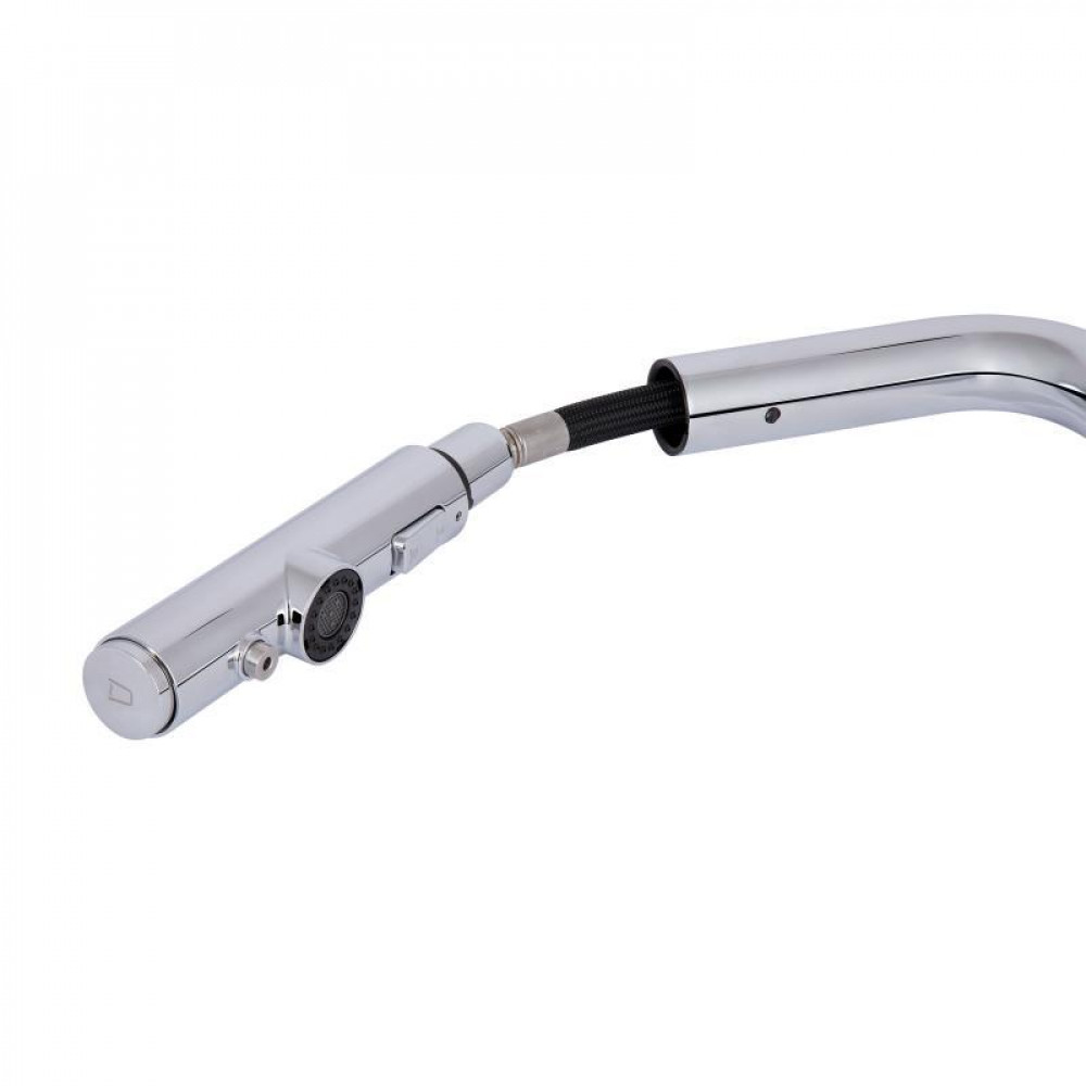 Смеситель для кухни Qtap Rozcesti с выдвижным изливом с подключением для питьевой воды QTROZ367CRM45941 Chrome SD00052065