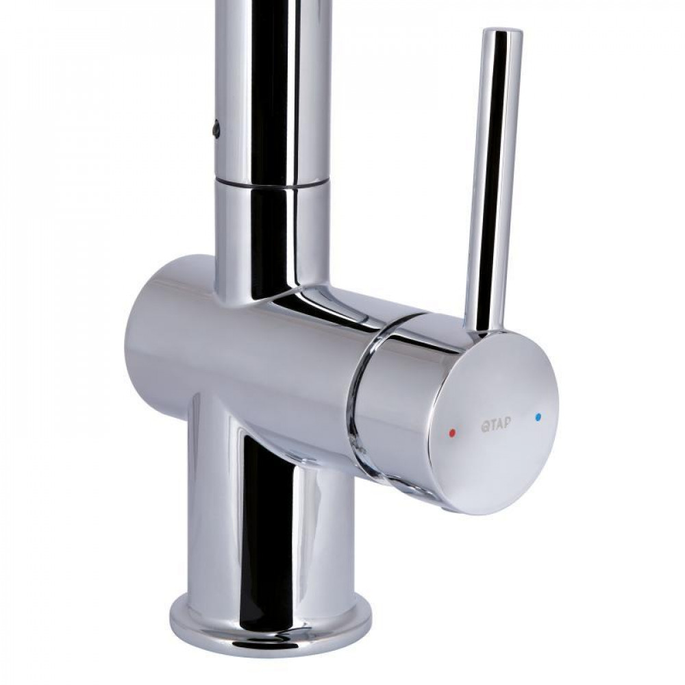 Смеситель для кухни Qtap Rozcesti с выдвижным изливом с подключением для питьевой воды QTROZ367CRM45941 Chrome SD00052065