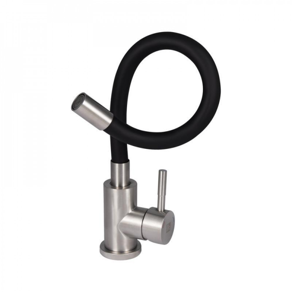 Змішувач для кухні Lidz Aria 015F3 з гнучким виливом (k35) LDARI015F3BLA43364 Black SD00049487