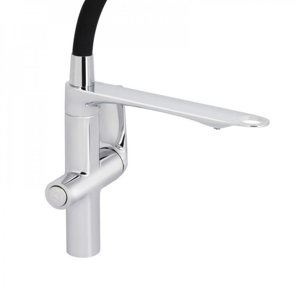 Змішувач для кухні Qtap Vlasta New з гнучким виливом з підключенням для питної води QTVLA364CRM45648 Chrome SD00051772