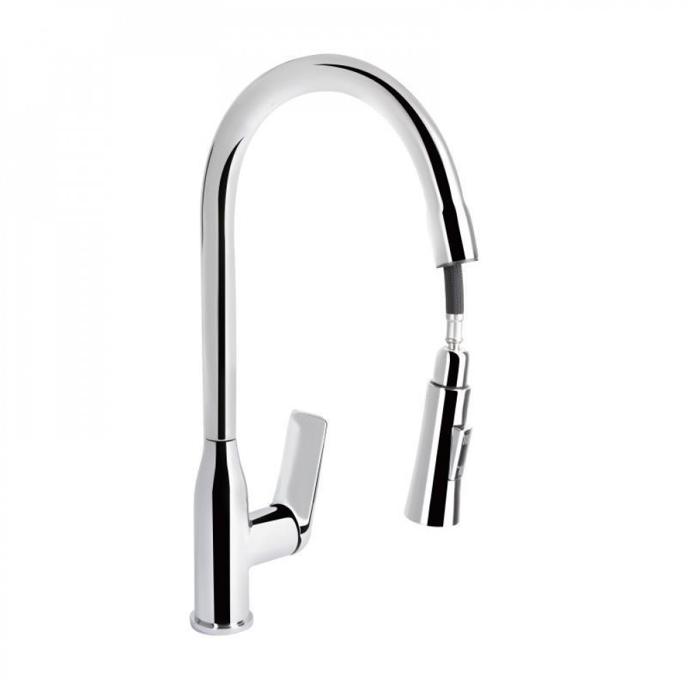 Смеситель для кухни Qtap Vlasta New с выдвижным изливом QTVLA344CRM45646 Chrome SD00051770