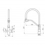Змішувач для кухні Lidz Aria 020F3 з гнучким виливом з підключенням для питної води (k35) LDARI020F3WNK39480 SD00045584