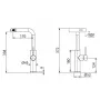 Змішувач для кухні Lidz Aria 015FLT з висувним мультифункціональним виливом-лійкою (k35) LDARI015FLTNKS37643 SD00043746