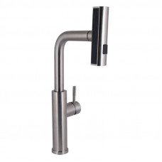 Змішувач для кухні Lidz Aria 015FLT з висувним мультифункціональним виливом-лійкою (k35) LDARI015FLTNKS37643