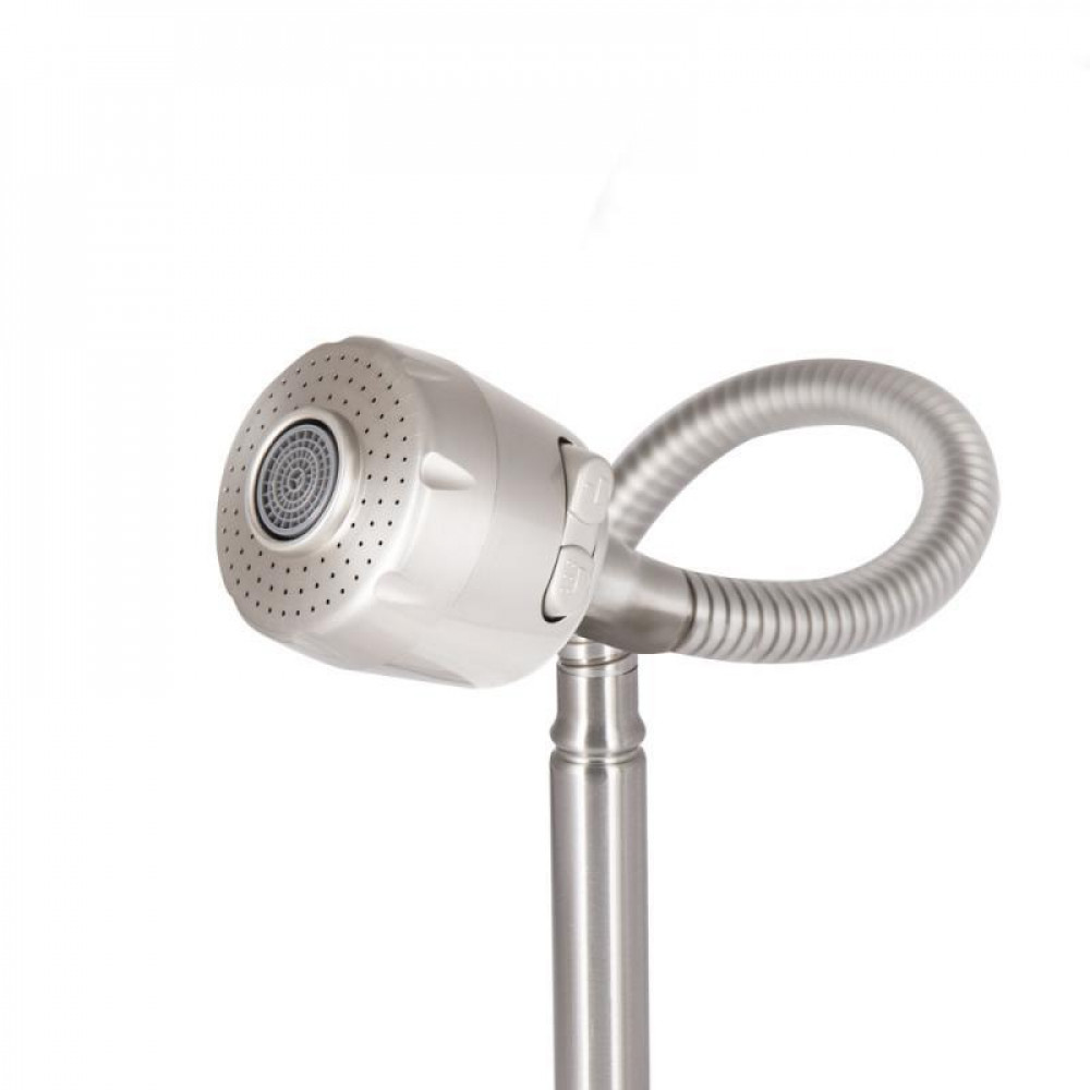 Змішувач для кухні Lidz Aria 015F41 з гнучким виливом (k35) LDARI015F41NKS45306 Nickel SD00051430