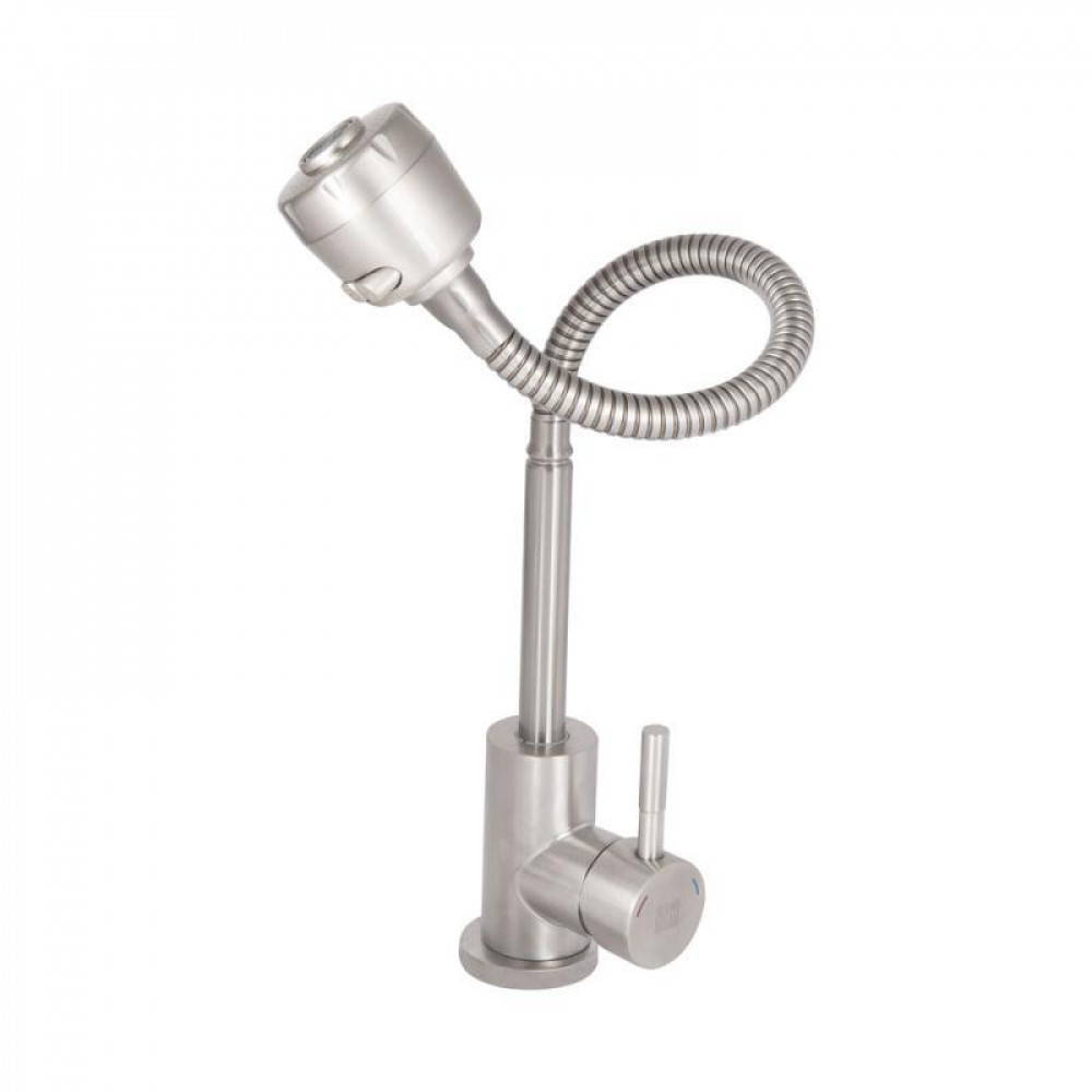 Змішувач для кухні Lidz Aria 015F41 з гнучким виливом (k35) LDARI015F41NKS45306 Nickel SD00051430