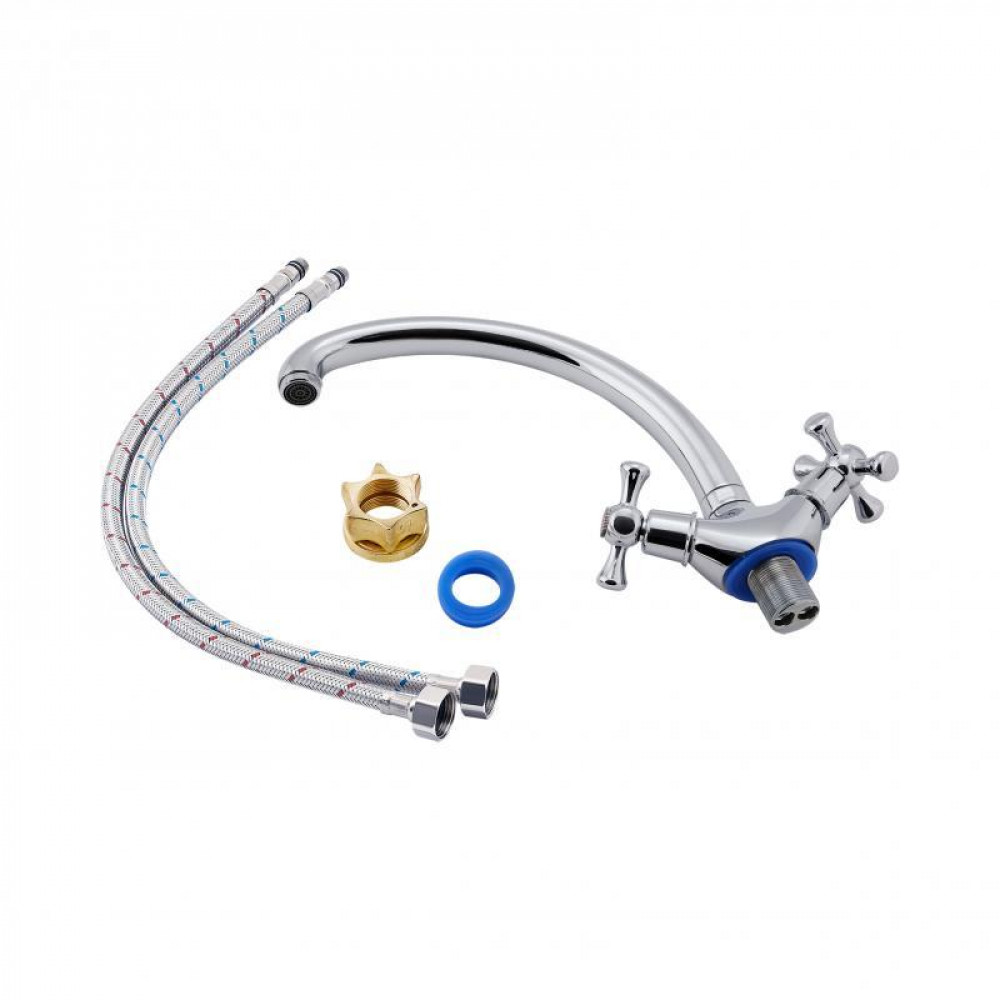 Змішувач для кухні Lidz Lamb 273F двохвентильний LDLAM273FCRM21890 Chrome SD00027987