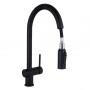 Змішувач для кухні Qtap Rozcesti з висувним виливом з підключенням для питної води QTROZ366BLM45940 Black Matt SD00052064