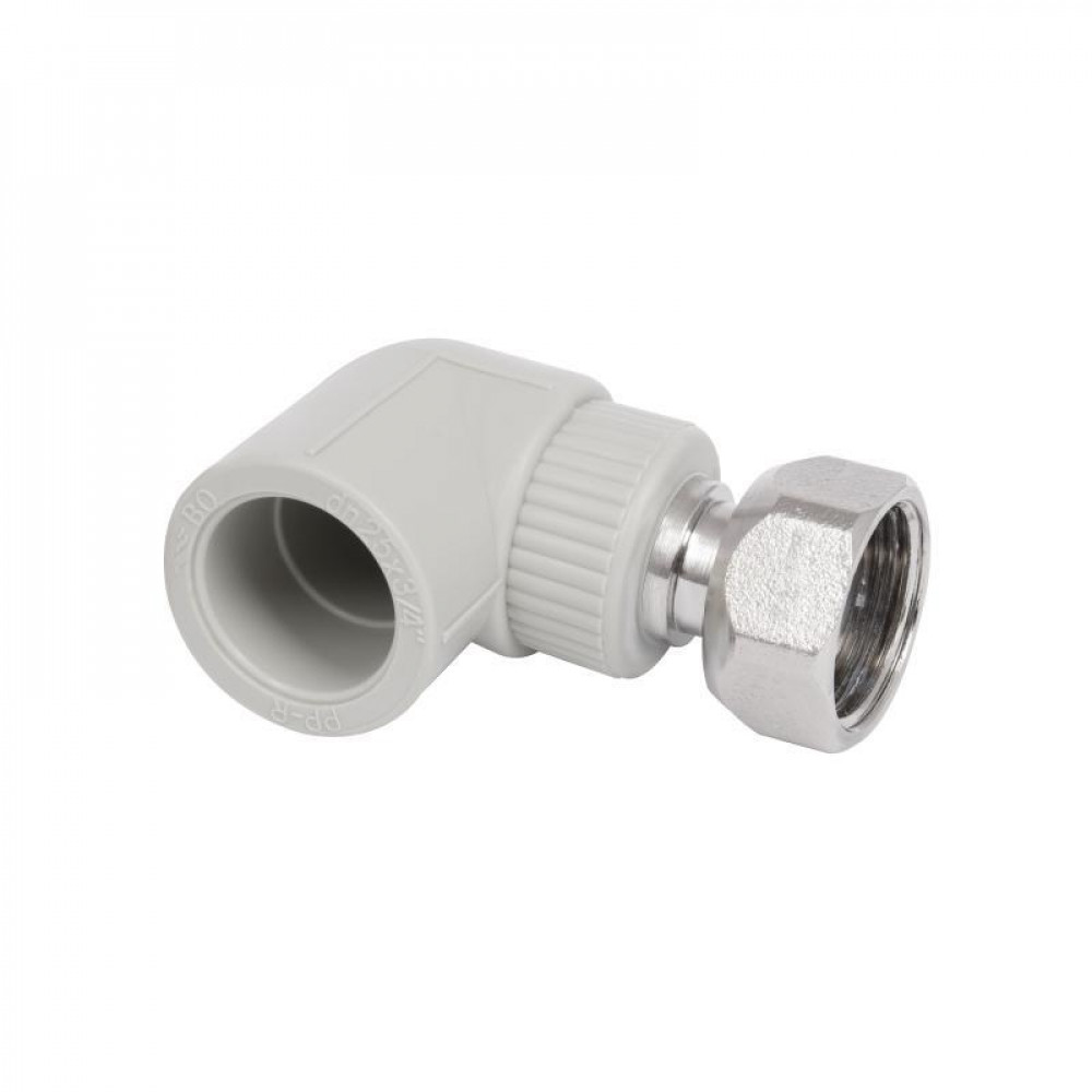 Кутик PPR з накидною гайкою Blue Ocean 25х3/4", 90° ВР з латунним штоком SD00010057