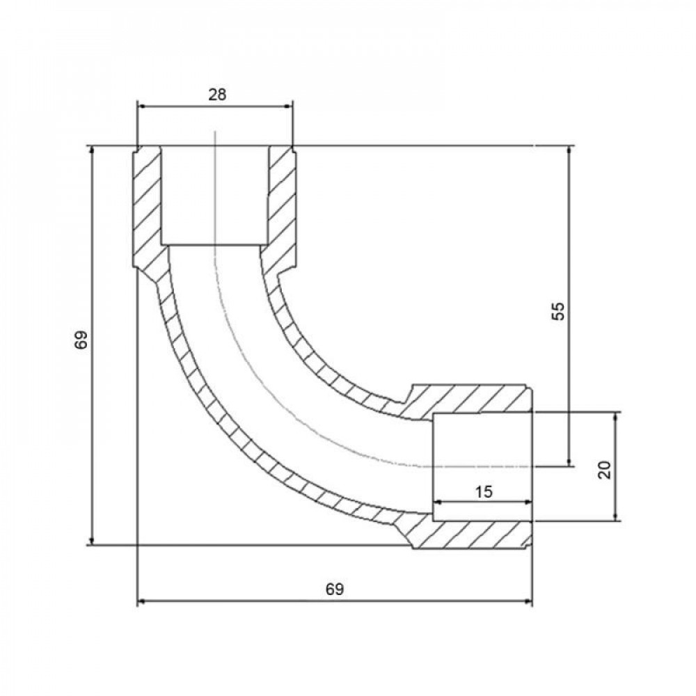 Кутик PPR Blue Ocean відвід 20, 90° ЗЗ SD00010016