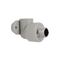 Уголок PPR Blue Ocean настенный с креплением 20х1/2", 90&deg; УР