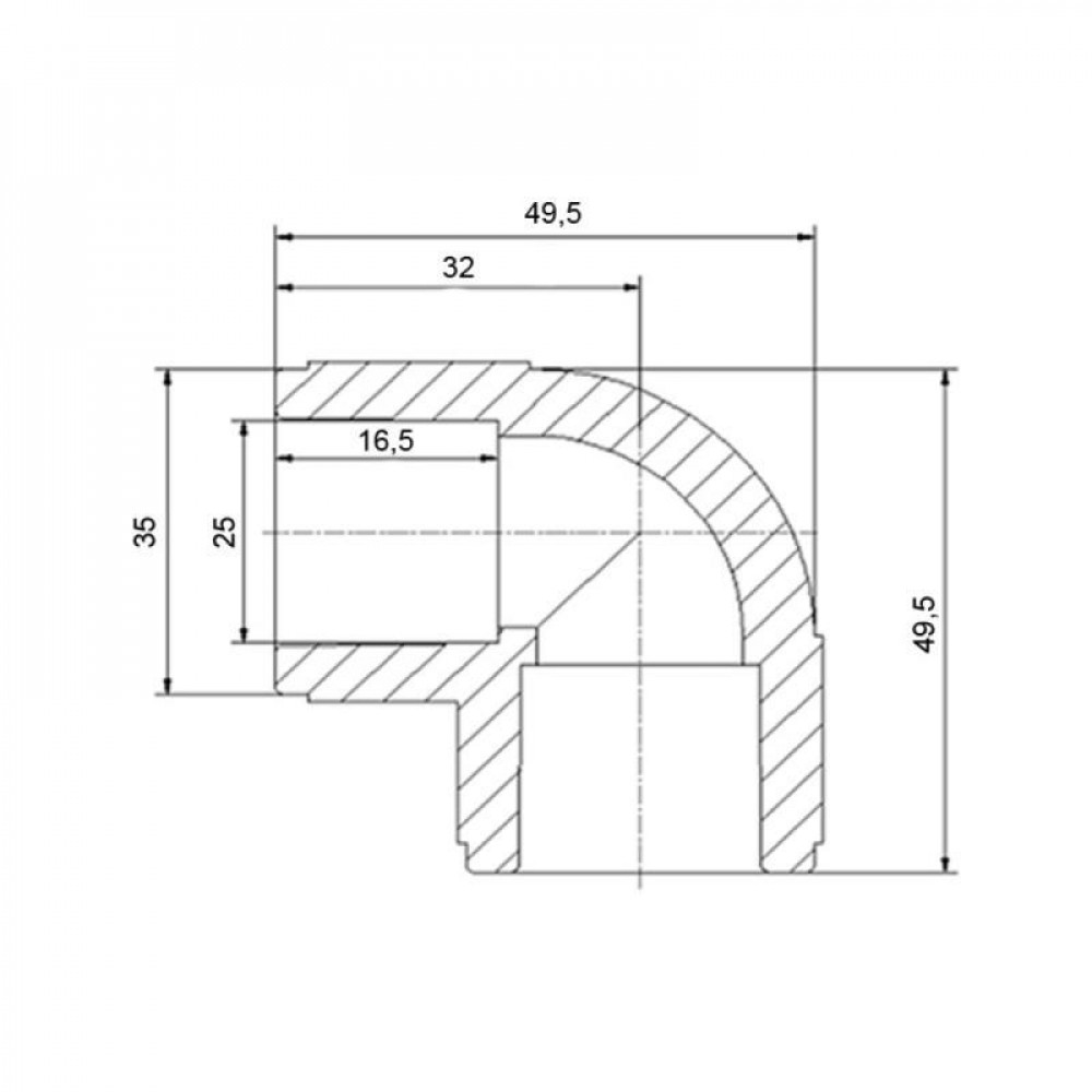 Кутик PPR Blue Ocean 25, 90° SD00009972