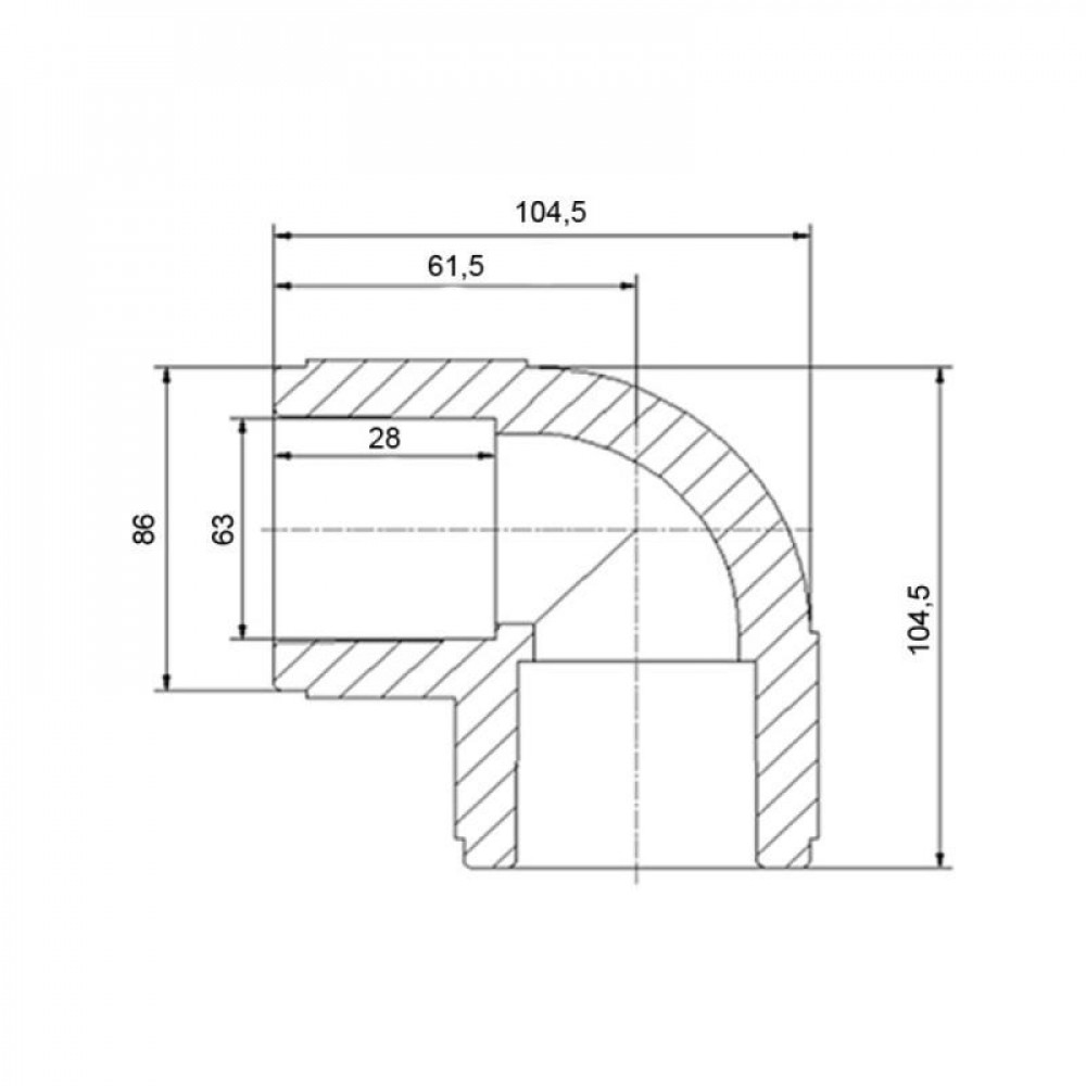 Кутик PPR Blue Ocean 63, 90° SD00009976