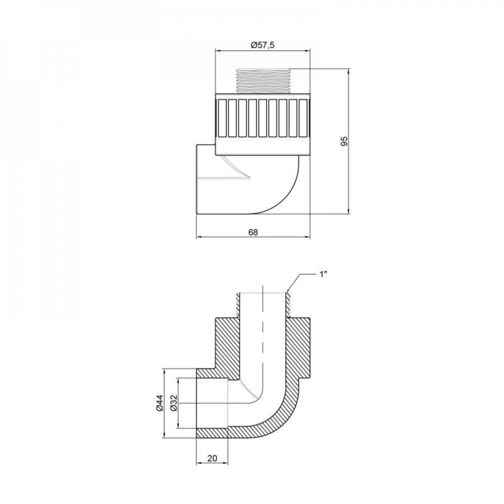 Кутик PPR Thermo Alliance 32х1" ЗР SD00029423