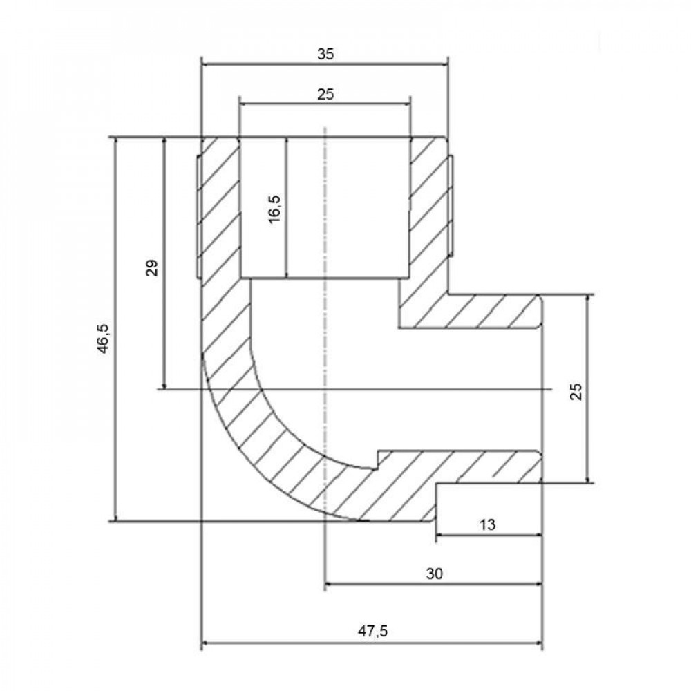 Кут з поліпроп. (90) 25вз д/поліпроп. труб Blue Ocean "Бiлий" SD00048142