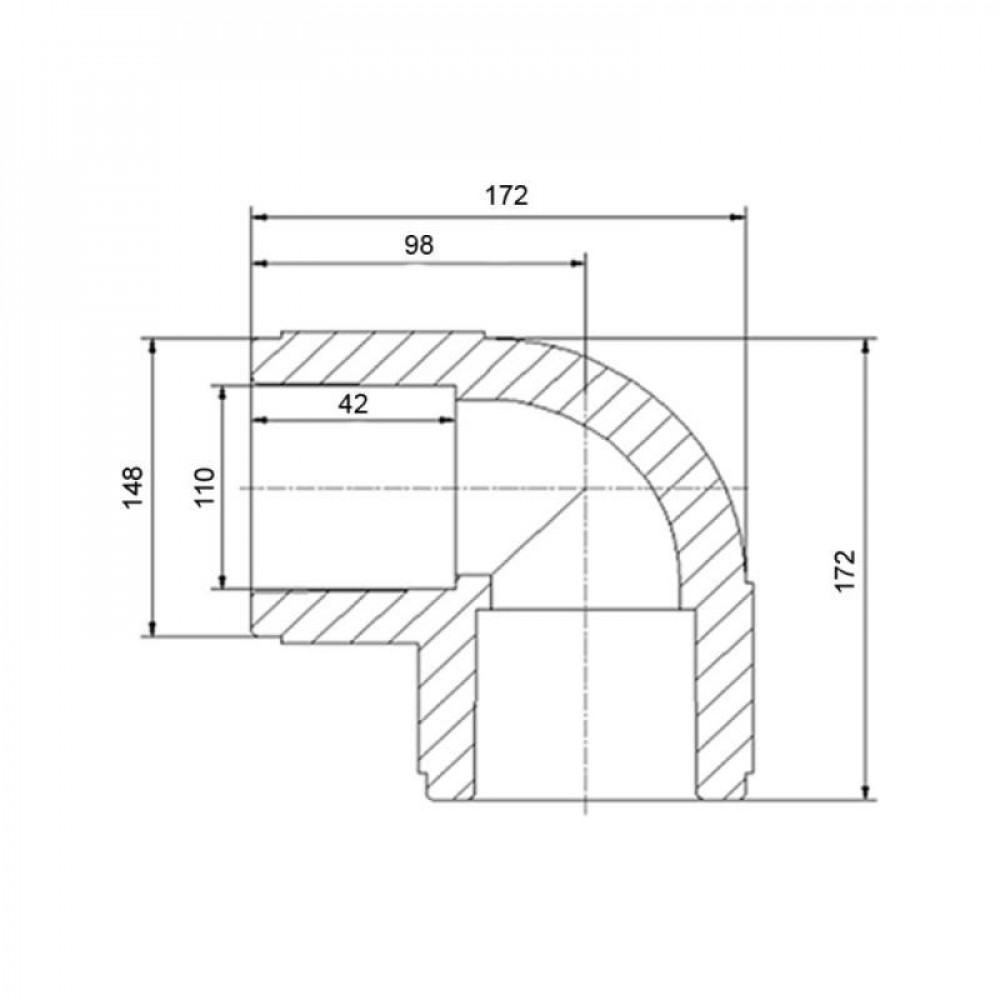 Кутик PPR Blue Ocean 110, 90° SD00009979