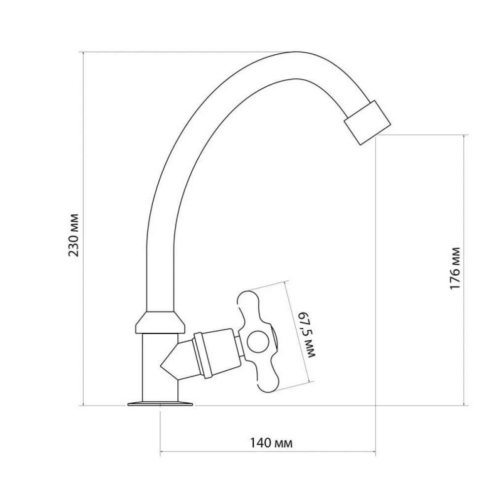 Монокран для кухні Lidz Lamb 269F1 LDLAM269F1CRM44976 Chrome SD00051100
