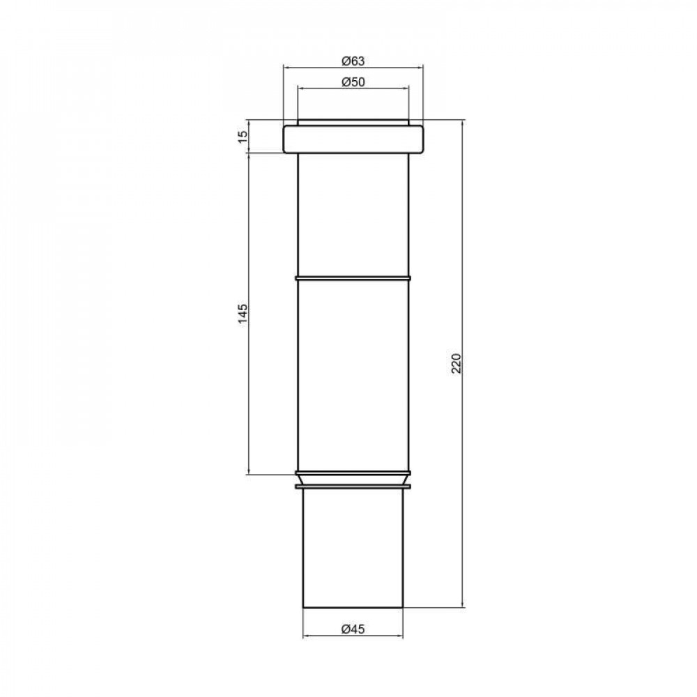 Муфта PPR каналізаційна TA Sewage 50 компенсаційна SD00034425
