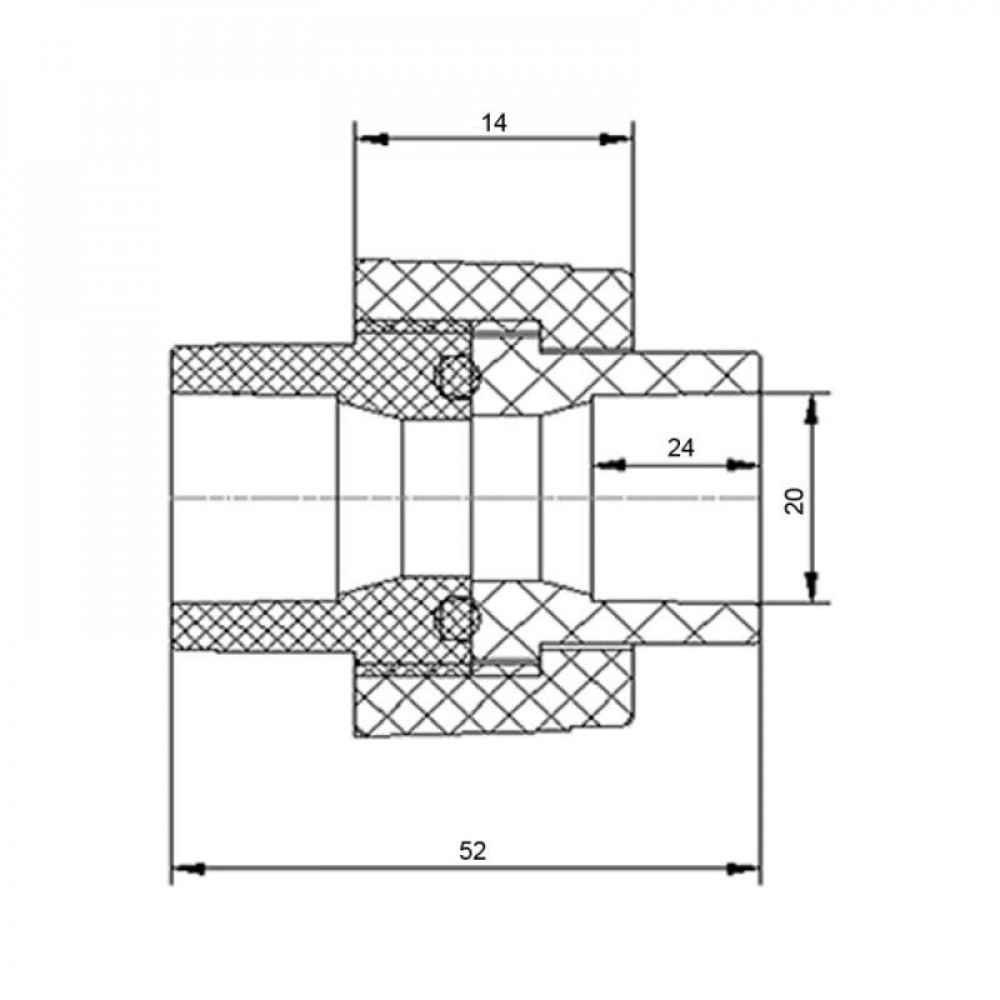 Муфта PPR Blue Ocean 20 універсальна SD00006435