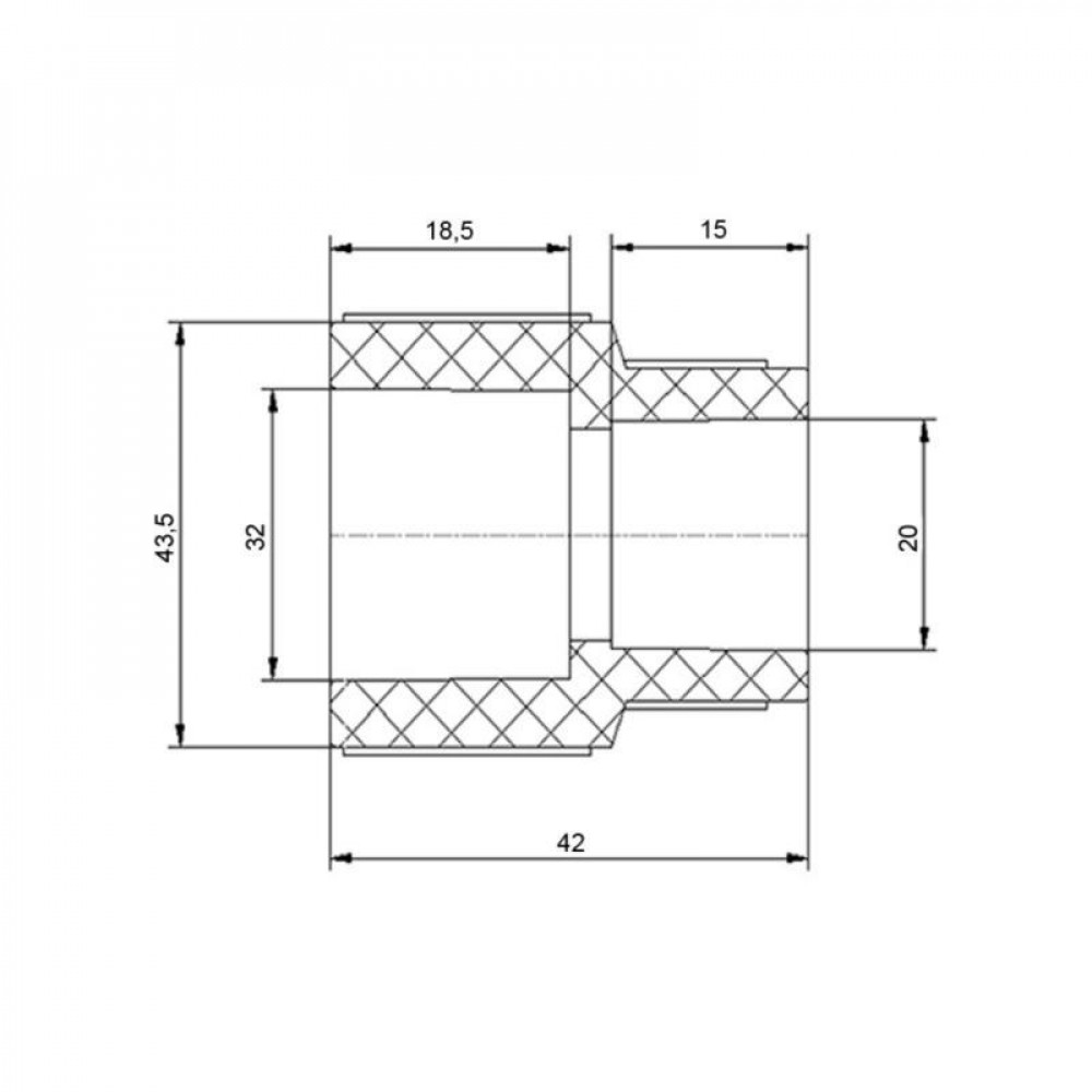 Муфта PPR Blue Ocean "Білий" 32х20 редукційна SD00042191