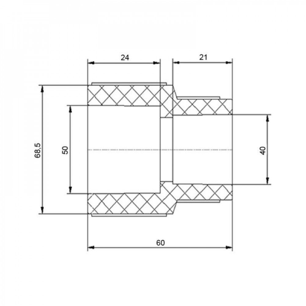 Муфта PPR Blue Ocean 50х40 редукційна SD00006356