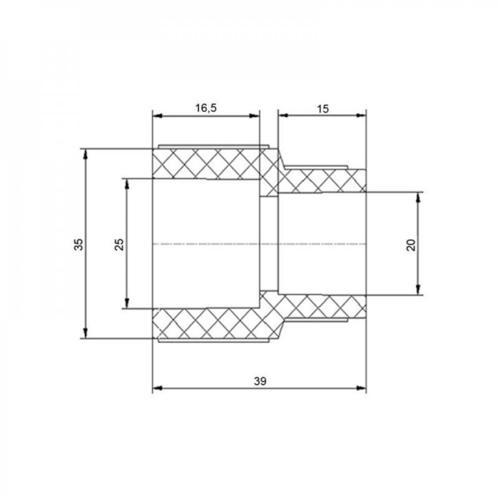 Муфта PPR Blue Ocean "Білий" 25х20 редукційна SD00042190