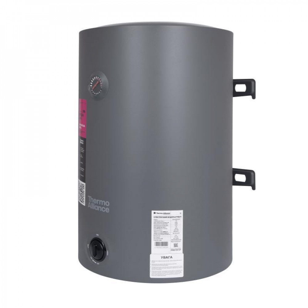 Водонагрівач електричний 80 л Grey універсальний, мокрий ТЕН 1,5 кВт D80VH15Q3G Thermo Alliance SD00055134
